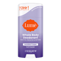 Purple and white Lume soft powder scented cream deodorant stick