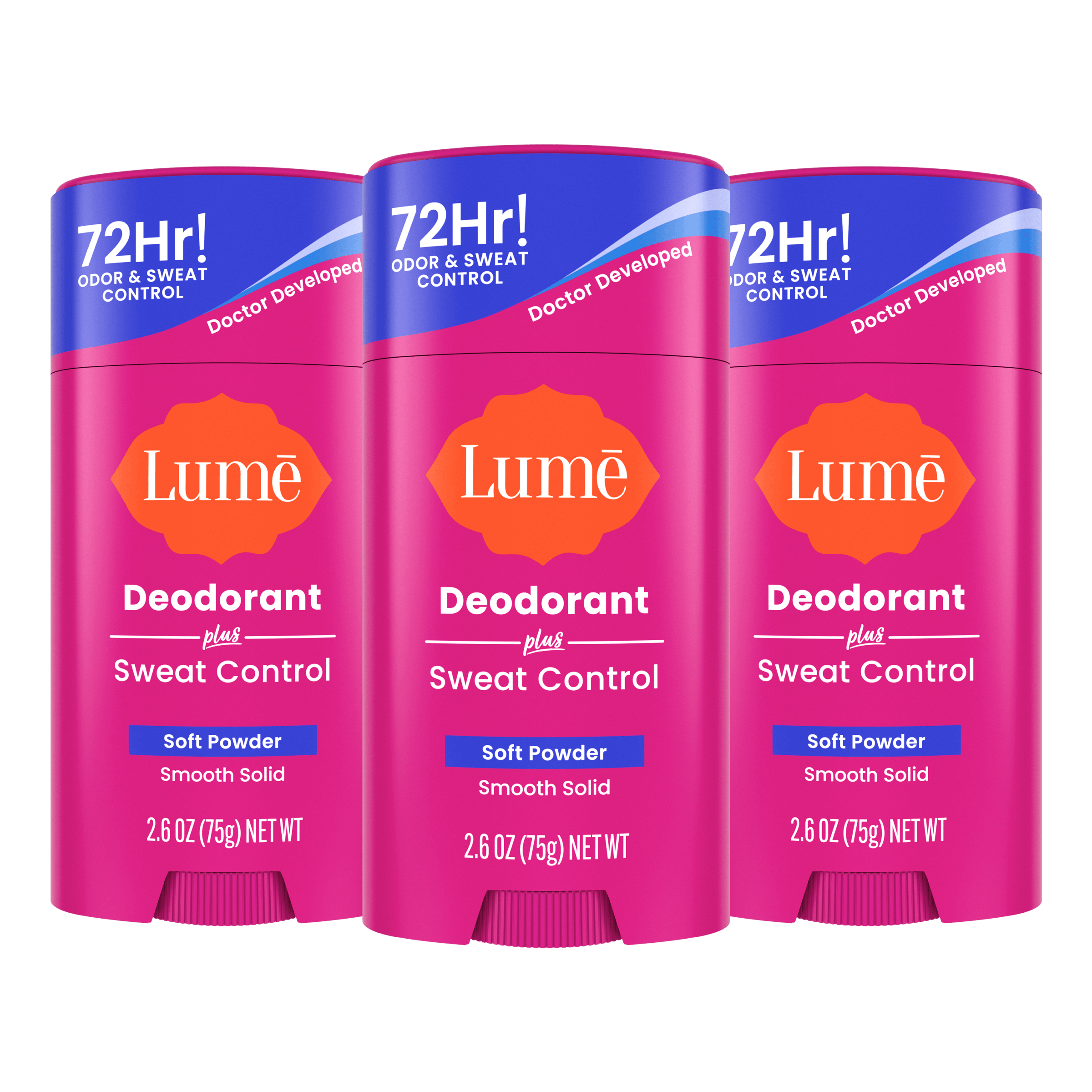 Soft Powder | Sweat Control Solid Deodorant 3-Pack