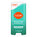 Green and white Lume minted cucumber scented cream deodorant stick
